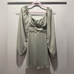 Altar'd State Sage Long Sleeve Tie Back Dress - XL